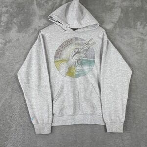 Pink Floyd Hoodie Mens Medium Gray Wish You Were Here Graphic Y2K Rock